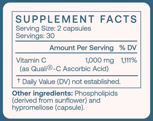 BodyBio Liposomal Vitamin C Ingredients