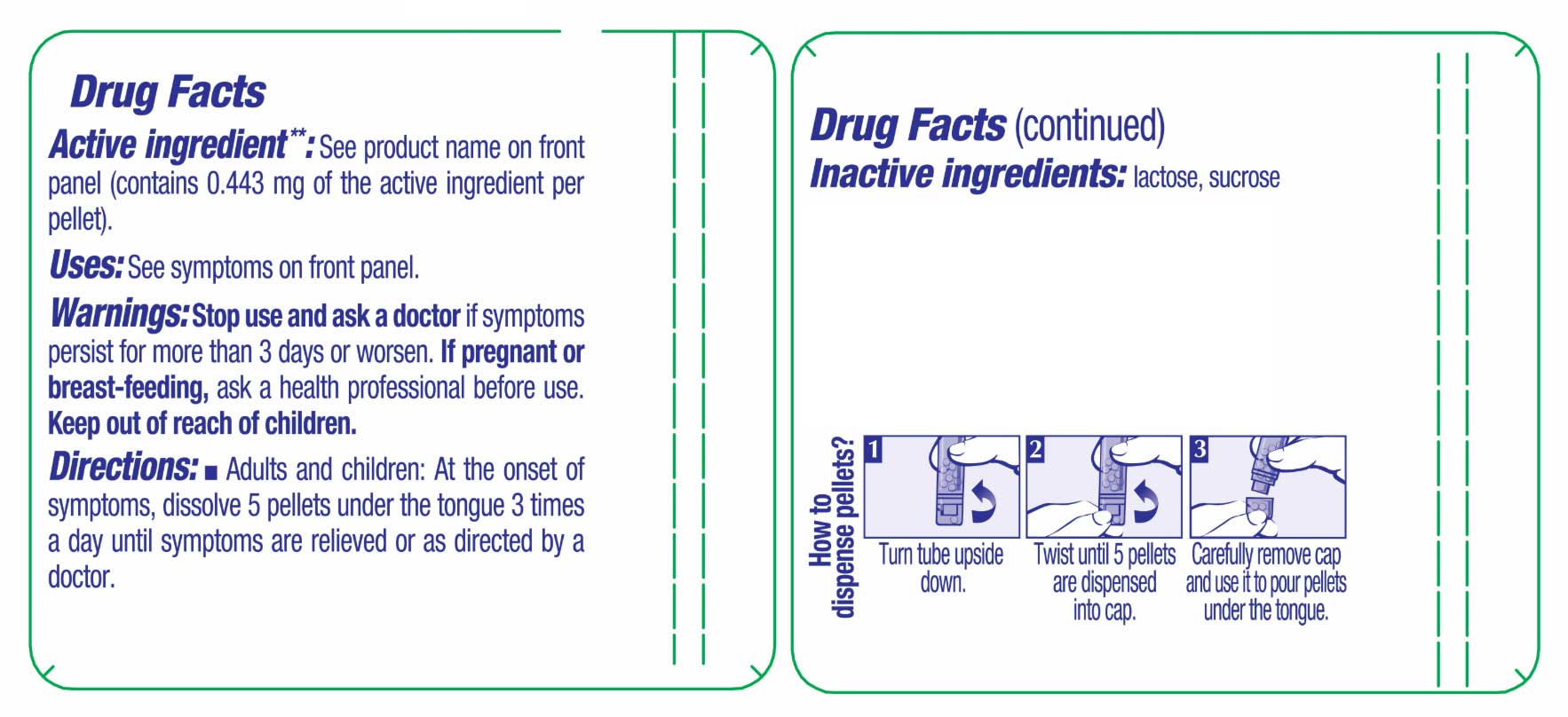 Boiron Homeopathics Hydrastis Canadensis Ingredients