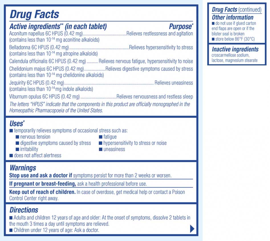 Boiron Homeopathics StressCalm Ingredients