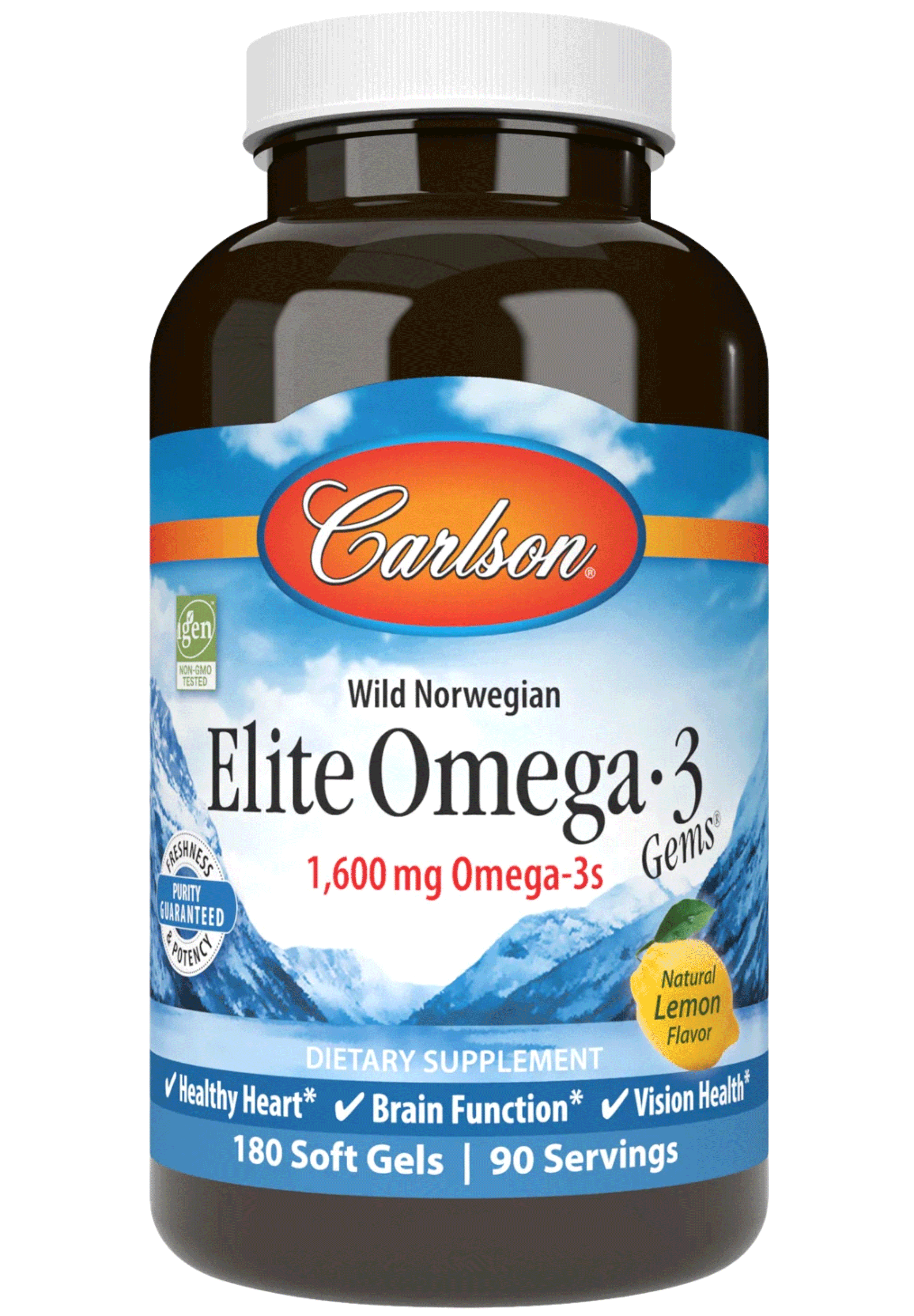 Carlson Labs Elite Omega-3 Gems 1,600 mg Omega-3s