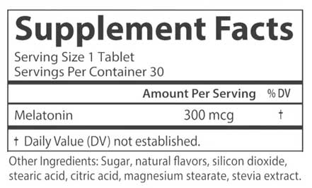 Carlson Labs Melatonin 300 mcg Ingredients