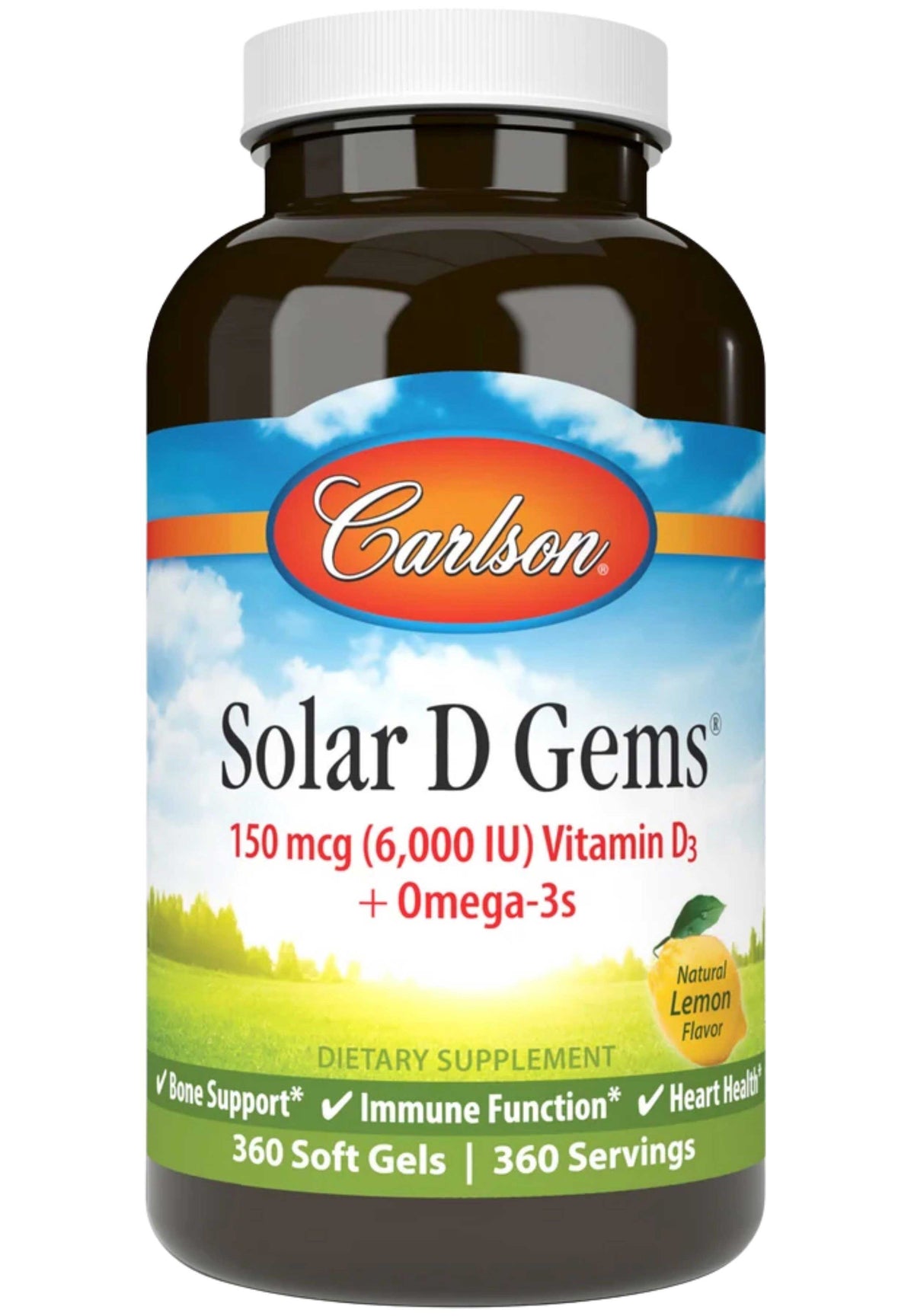 Carlson Labs Solar D Gems 150 mcg (6,000 IU)