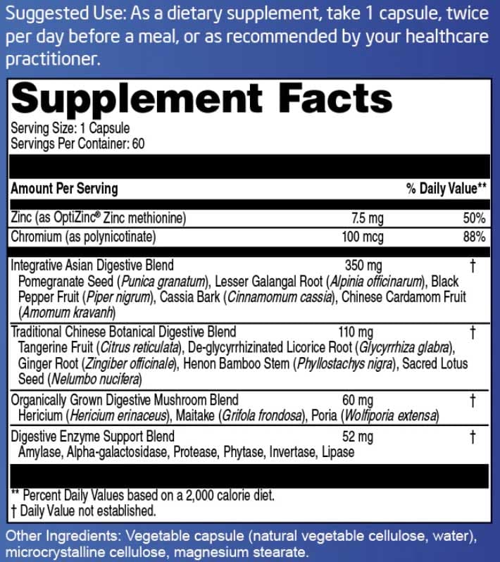 Clinical Synergy Professional Formulas Complete Digestive Balance Ingredients