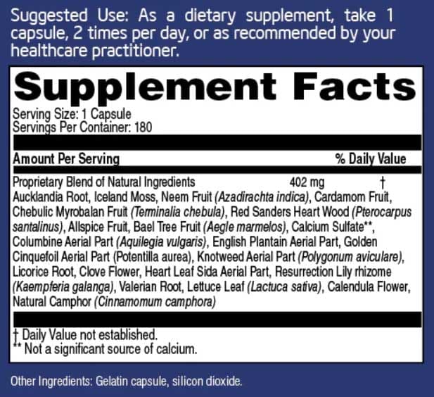 Clinical Synergy Professional Formulas Padma Basic Professional Ingredients