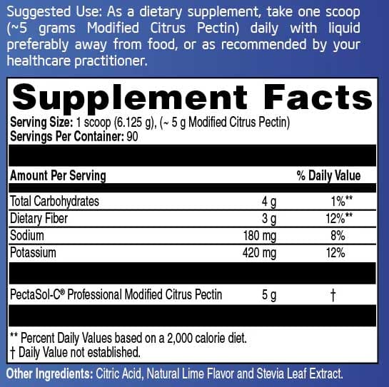 Clinical Synergy Professional Formulas PectaSol-C Professional Lime Ingredients