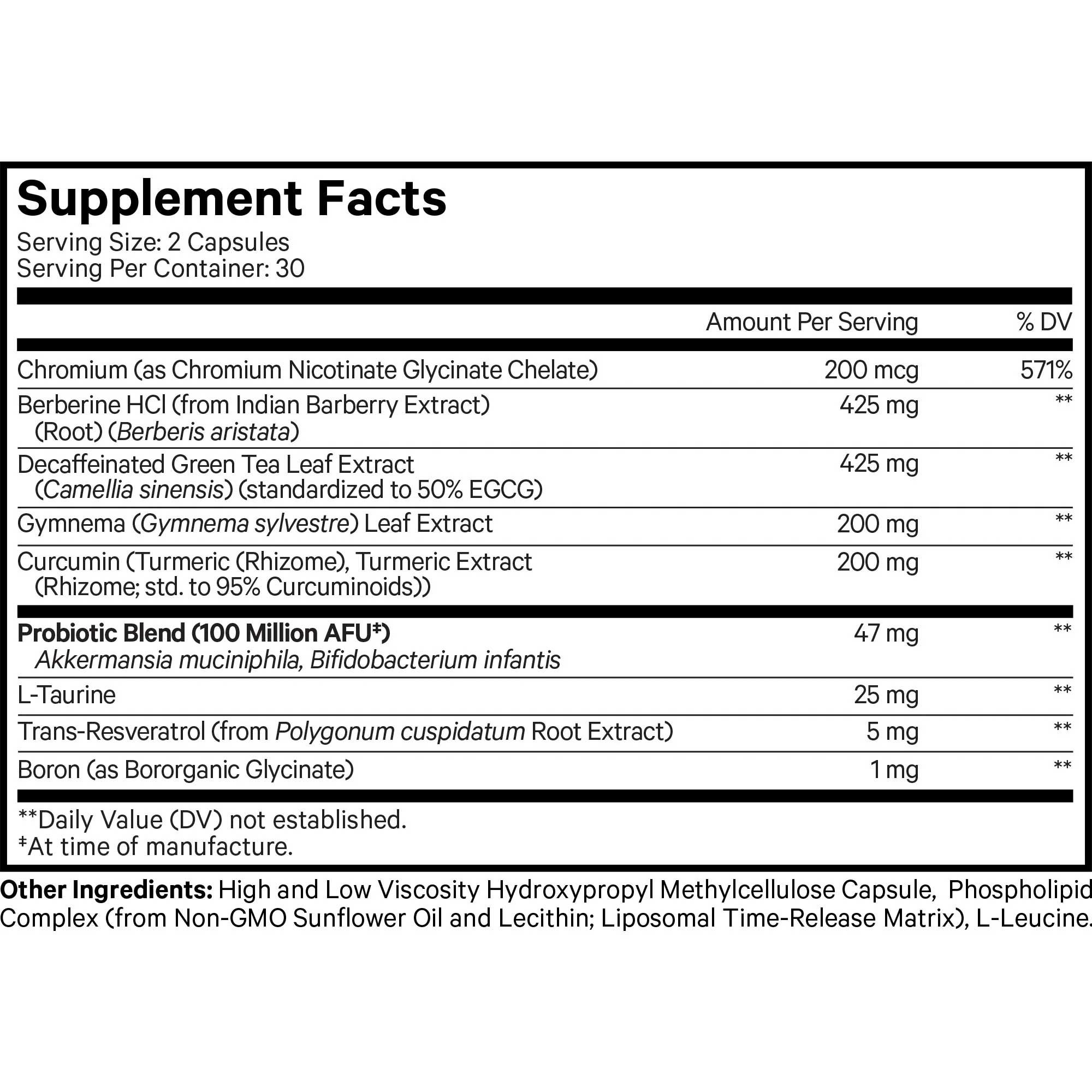 Codeage GLP-Advantage+ Ingredients