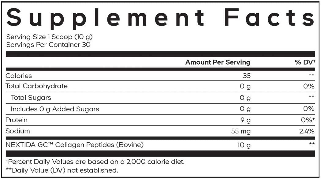 Codeage GLP-1 Collagen Peptides Powder Ingredients