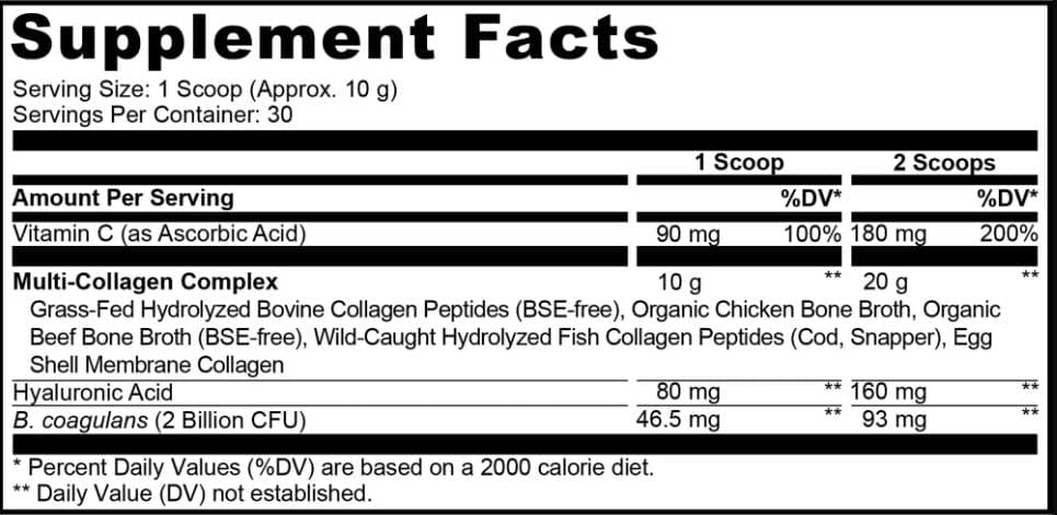 Codeage Multi Collagen Peptides Ingredients