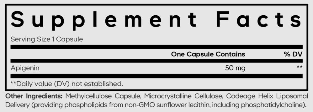 Codeage Liposomal Apigenin Ingredients