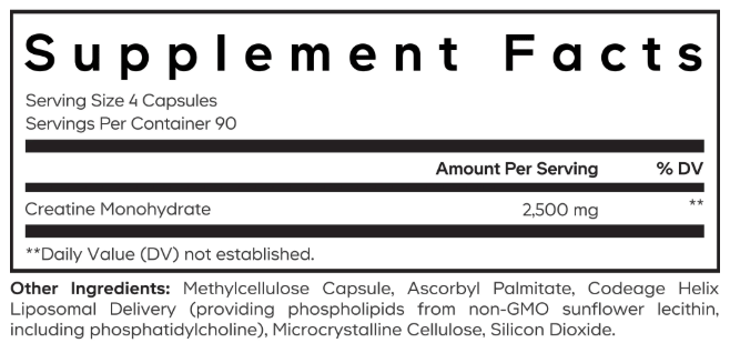 Codeage Liposomal Creatine Capsules Ingredients