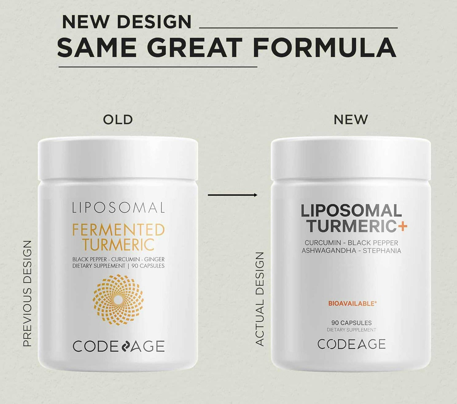 Codeage Liposomal Turmeric+ (Formerly Fermented Turmeric) New Design