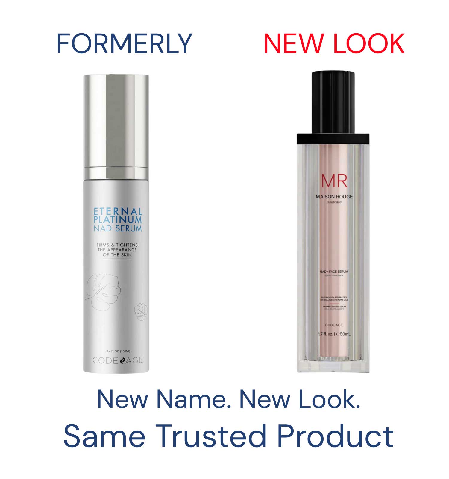 Codeage Maison Rouge NAD+ Face Serum (Formerly Codeage Eternal Platinum Nad Serum) New Look