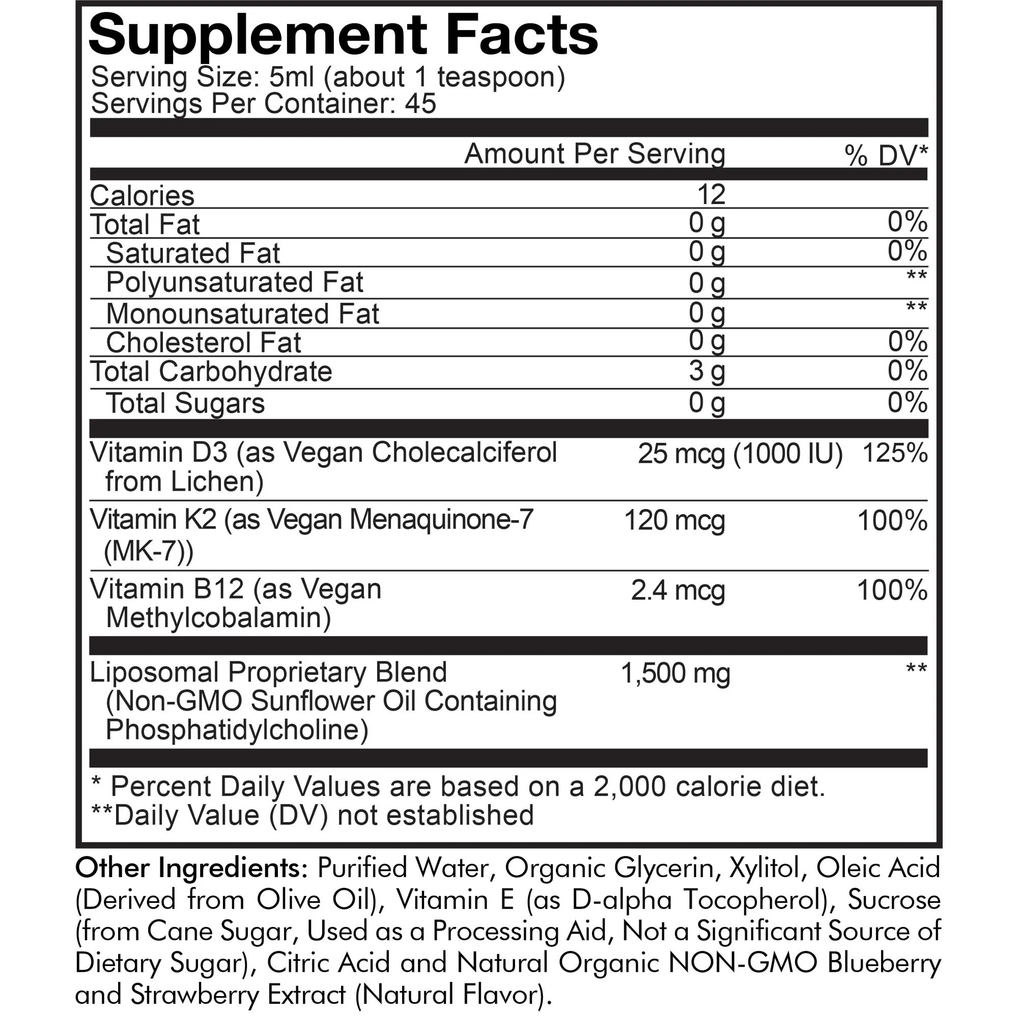 Codeage Nanofood Wonder-D Ingredients