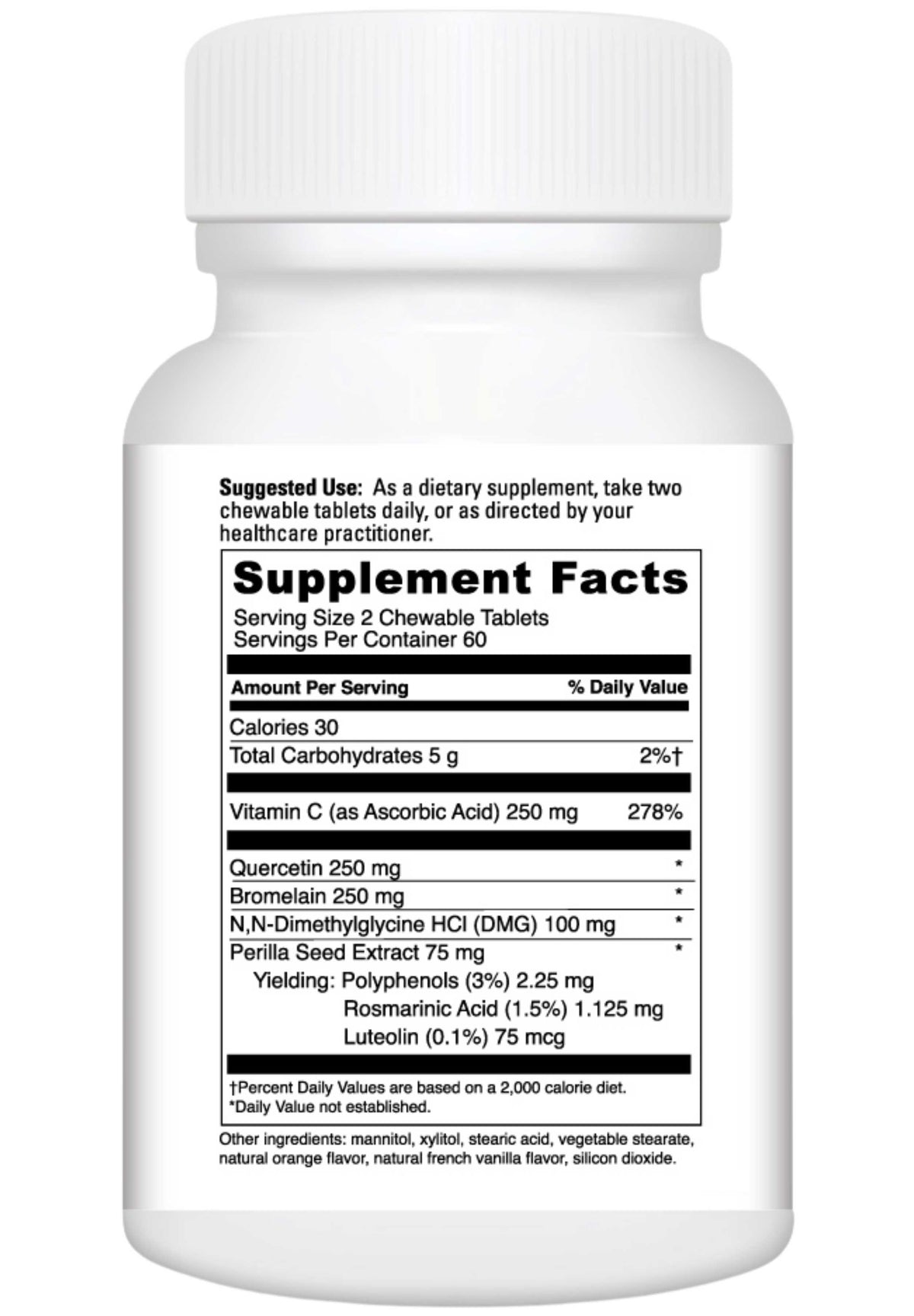 DaVinci Labs Aller-DMG Chewable Ingredients