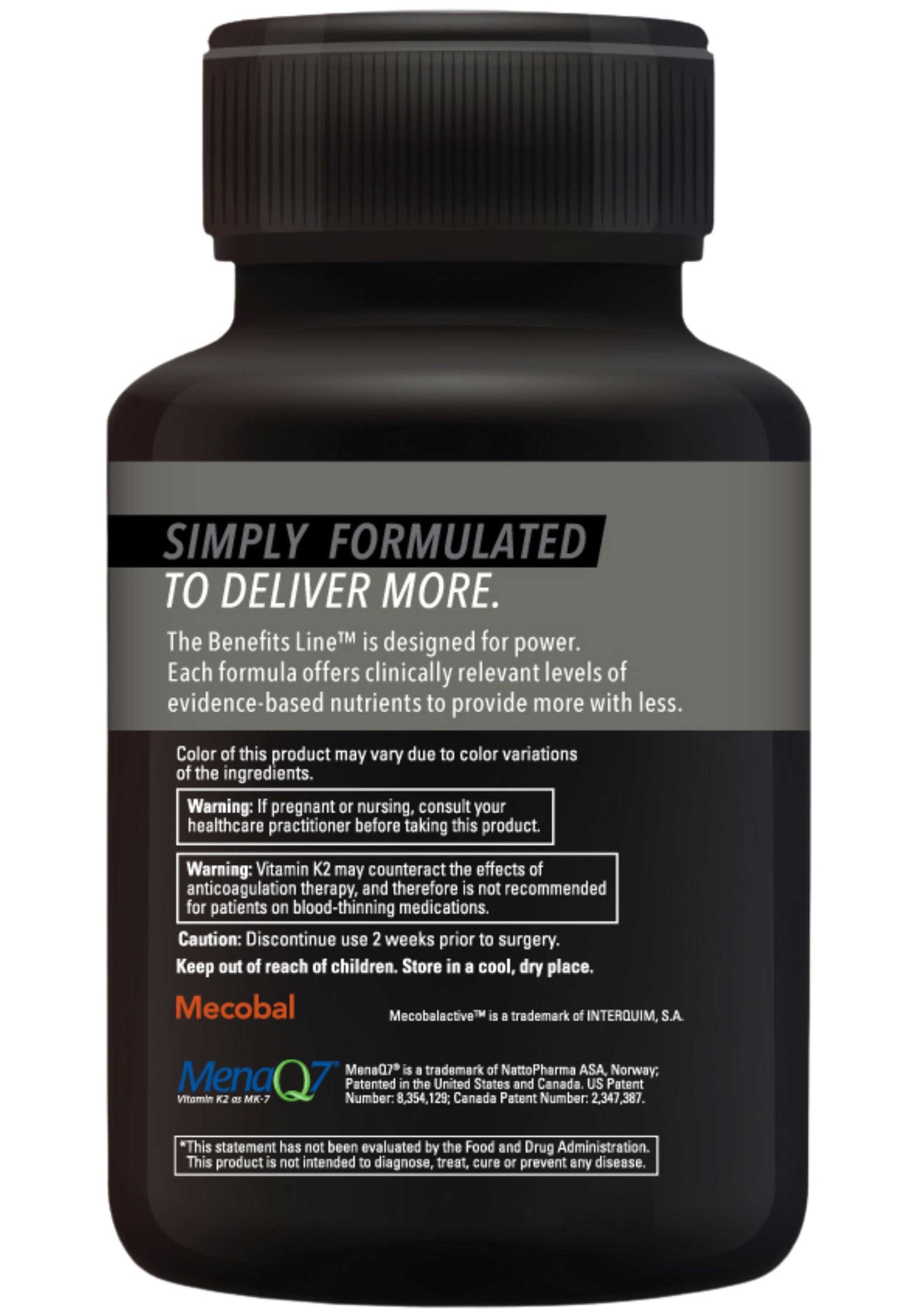 DaVinci Labs Cardio Benefits Back