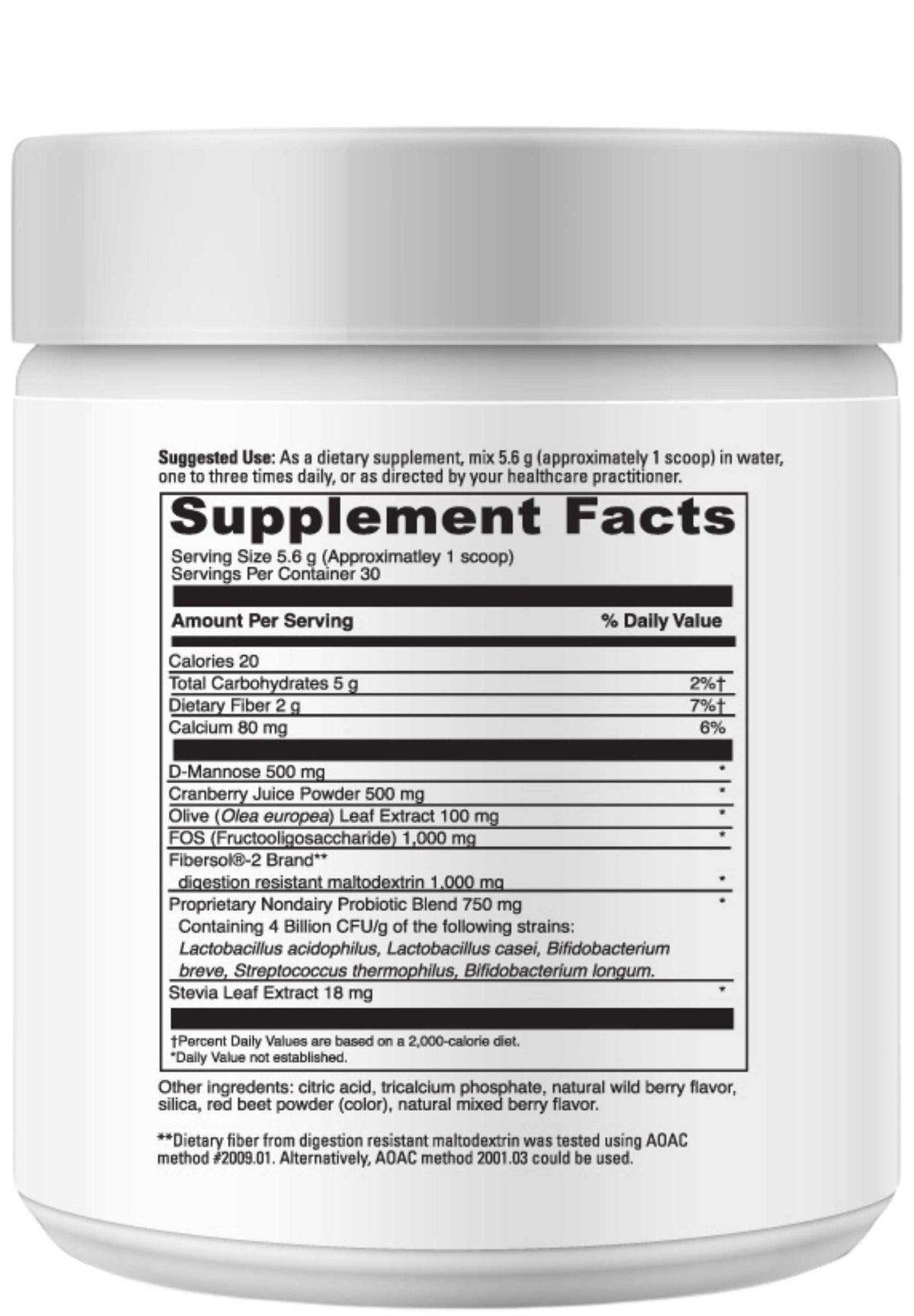 DaVinci Labs D-Mannose Complex Ingredients