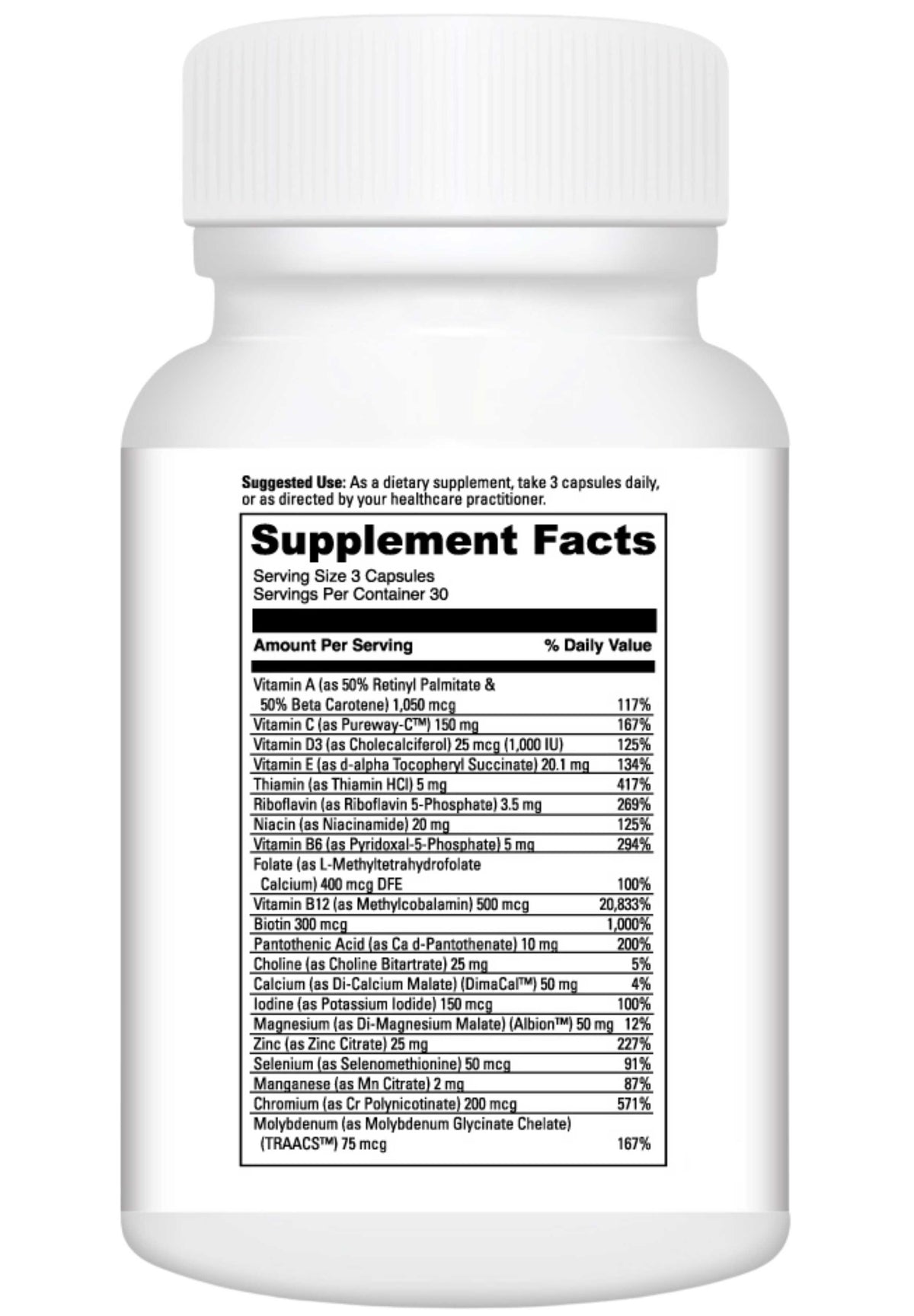 DaVinci Labs Daily Best Men Ingredients