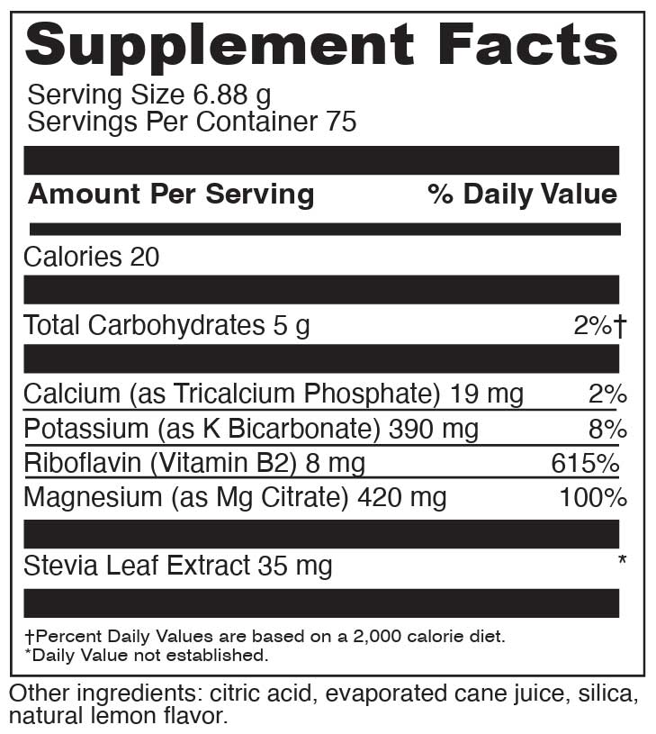 DaVinci Labs Effervescent Magnesium Citrate Ingredients