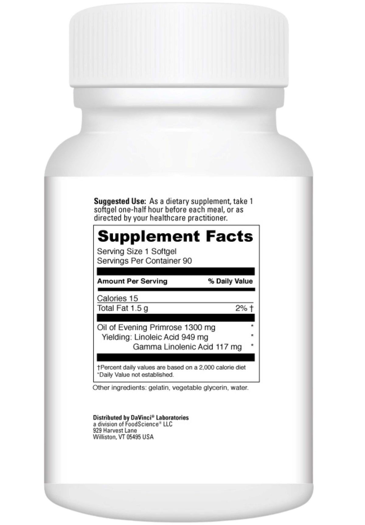 DaVinci Labs Gamma-Lin 1300 Ingredients