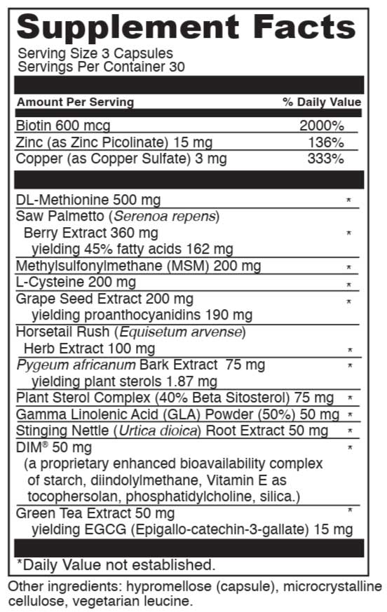 DaVinci Labs Hair Effects Ingredients