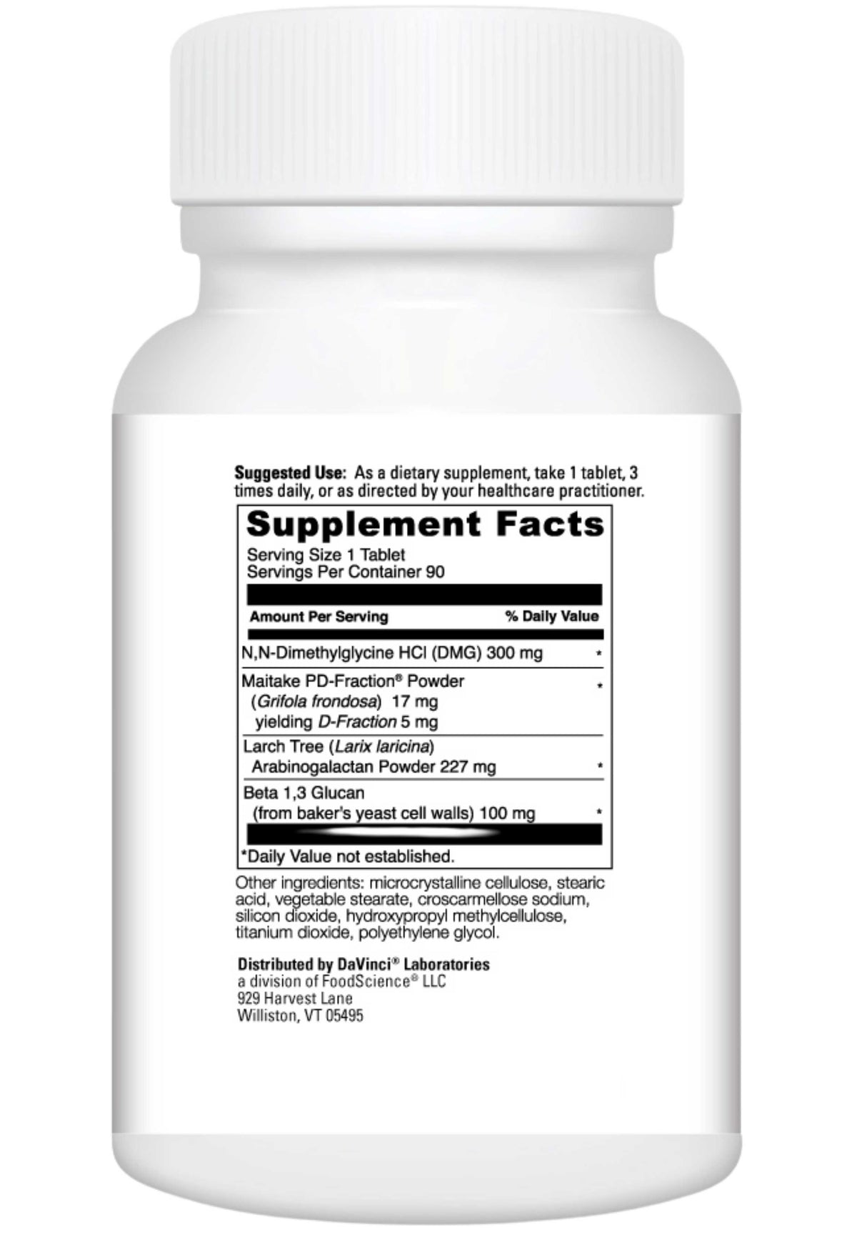 DaVinci Labs Immuno-DMG Ingredients