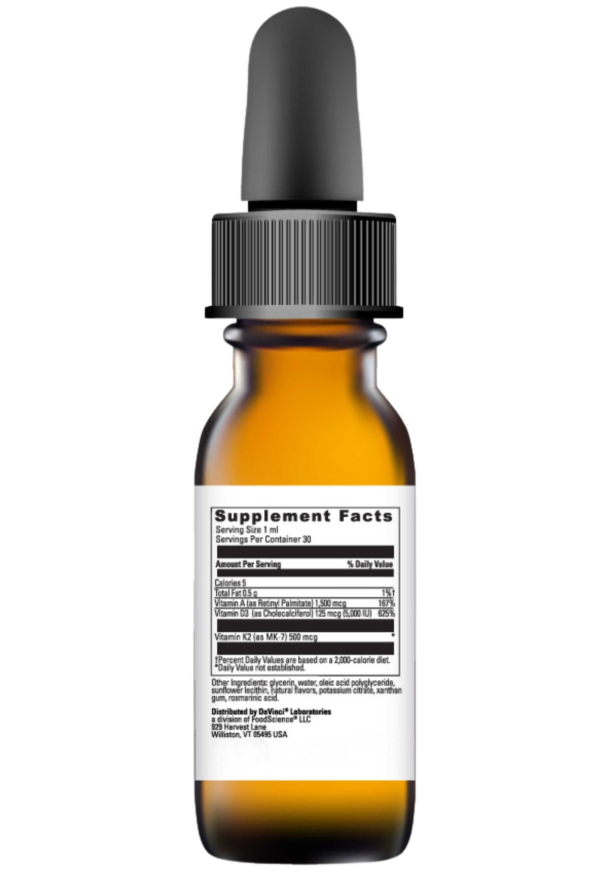 DaVinci Labs Liposomal ADK Ingredients