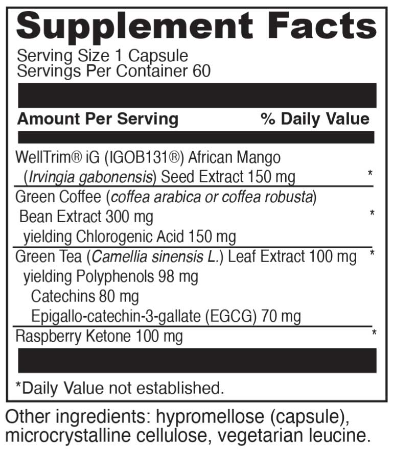 DaVinci Labs Mango-Plex Ingredients