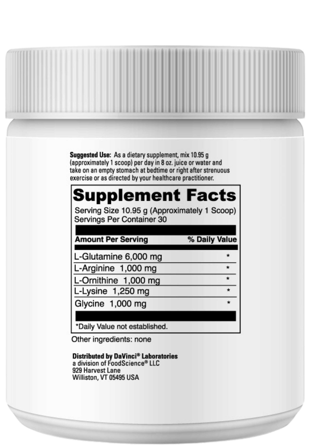 DaVinci Labs Maxi-HGH Ingredients