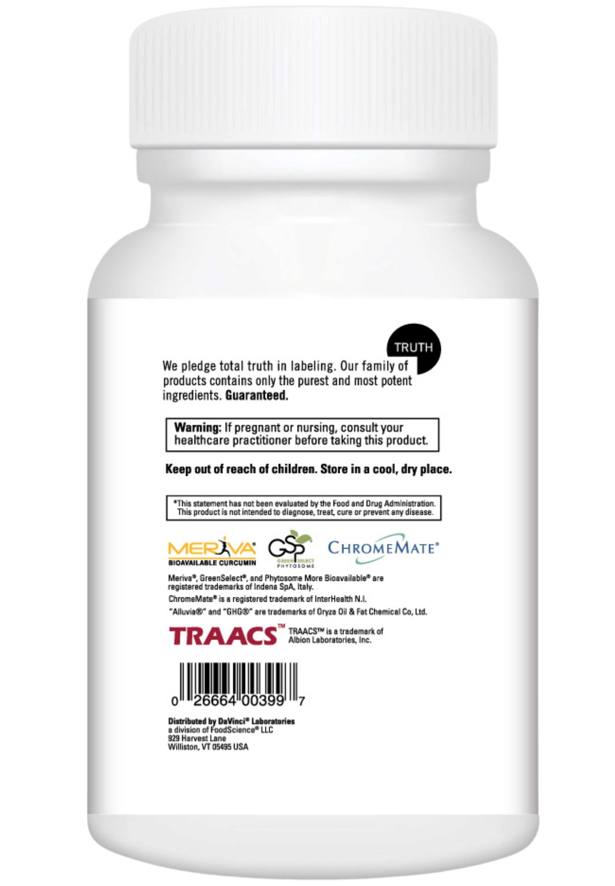 DaVinci Labs Metabolic Multi Back