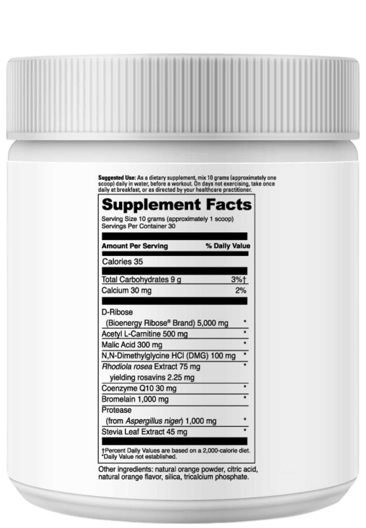 DaVinci Labs Mito-Fuel Ingredients