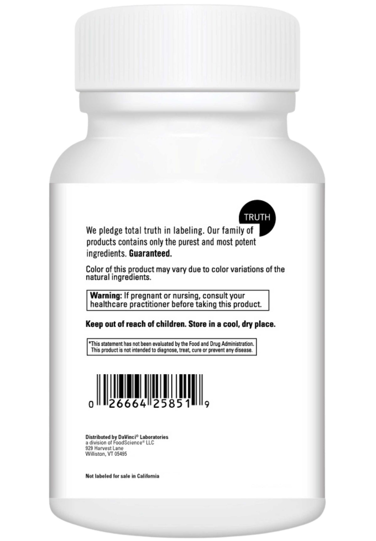 DaVinci Labs Multi-Mineral Complex with D3 Back