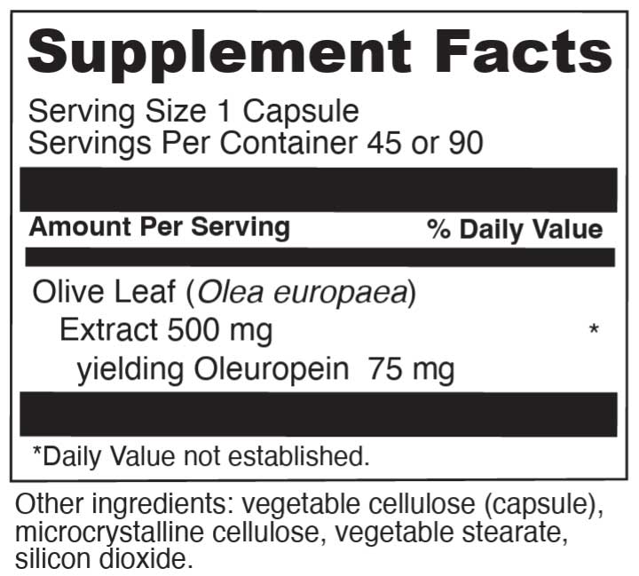 DaVinci Labs Olivir 15 Ingredients