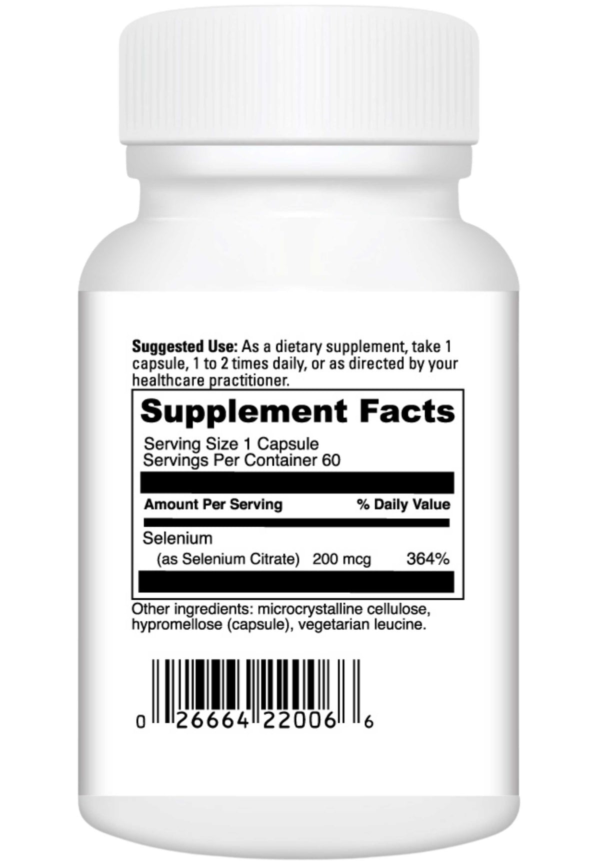 DaVinci Labs Selenium Citrate Ingredients