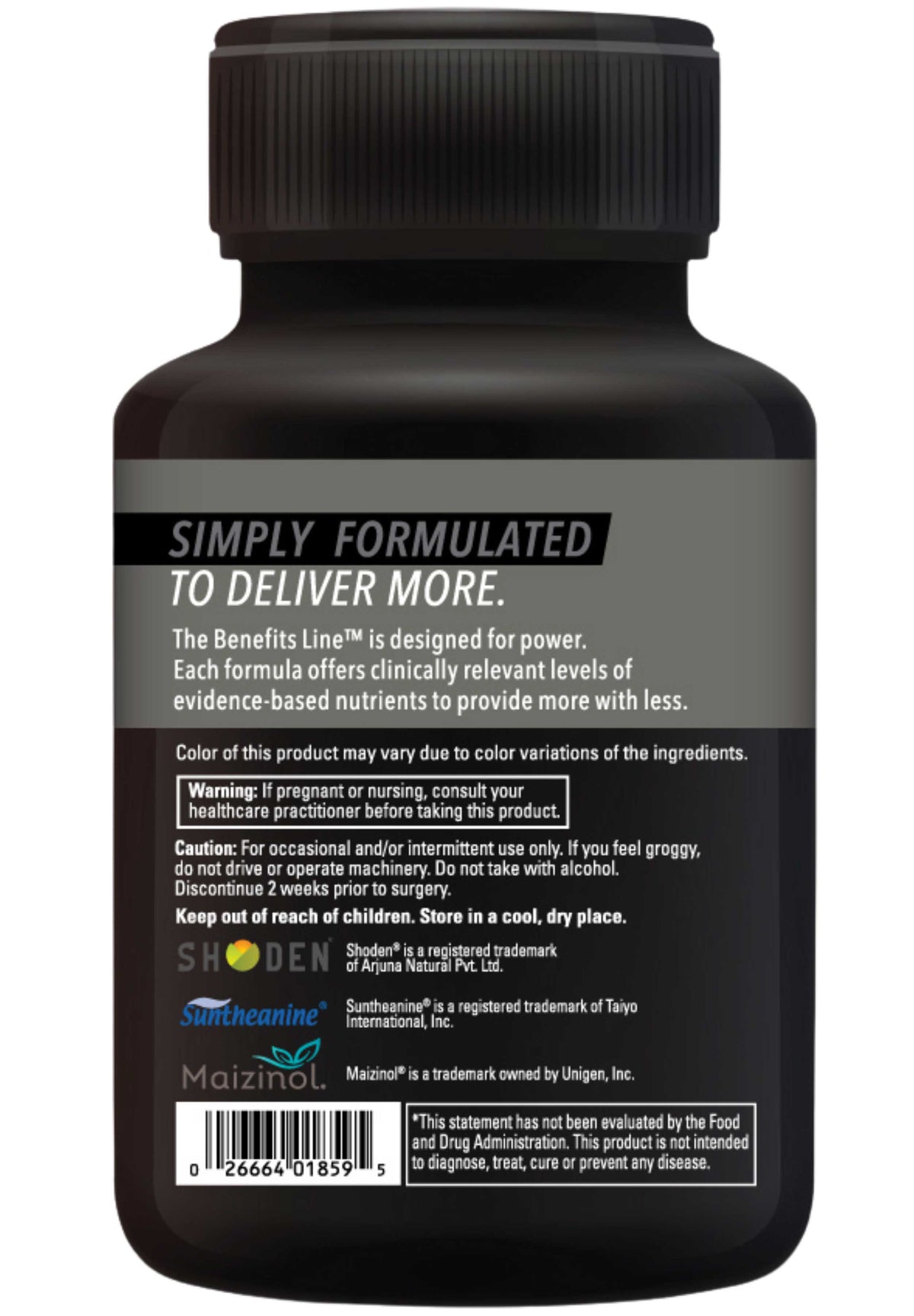DaVinci Labs Sleep Benefits Melatonin Free Back