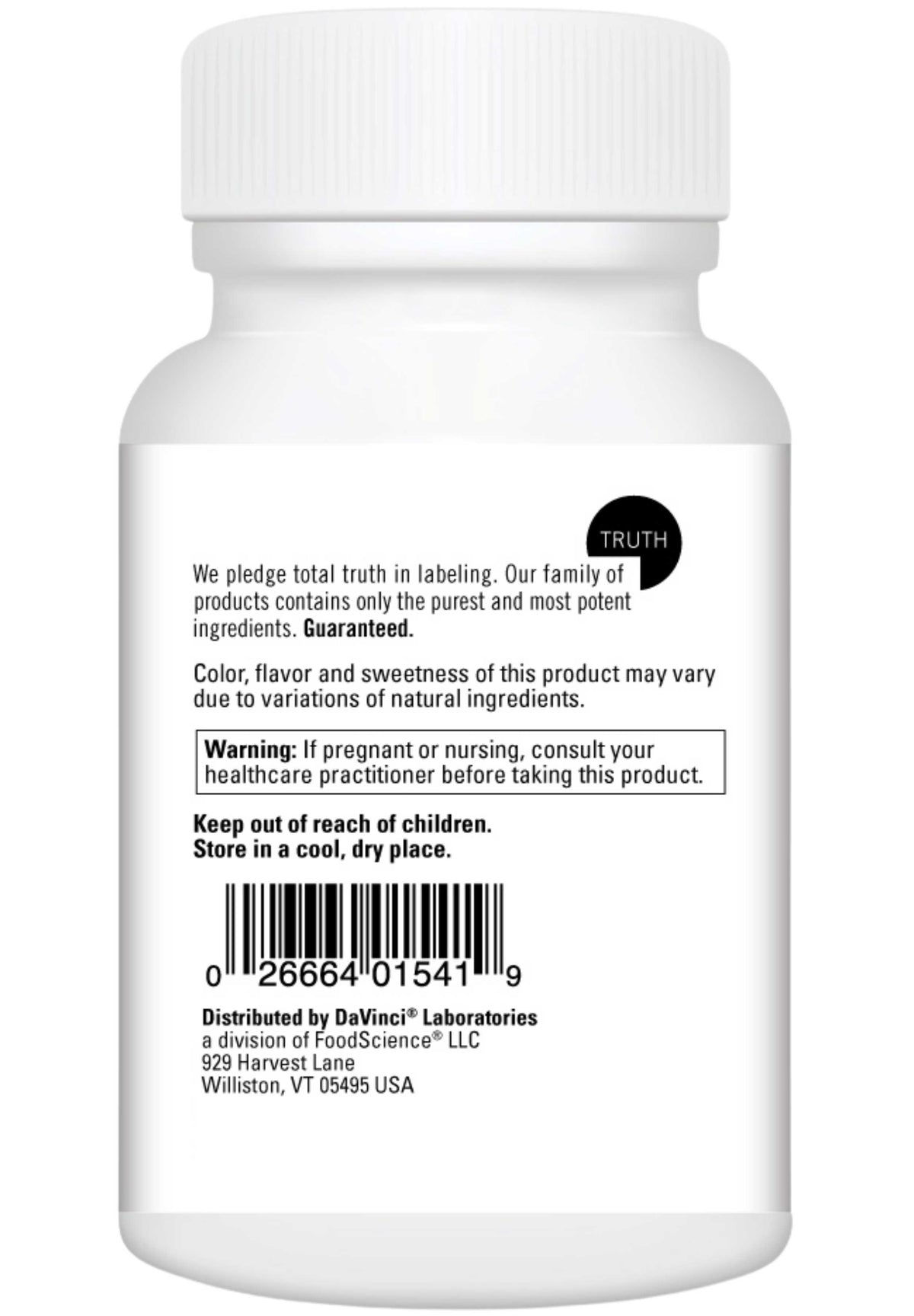 DaVinci Labs Zinc Lozenge + Elderberry Back