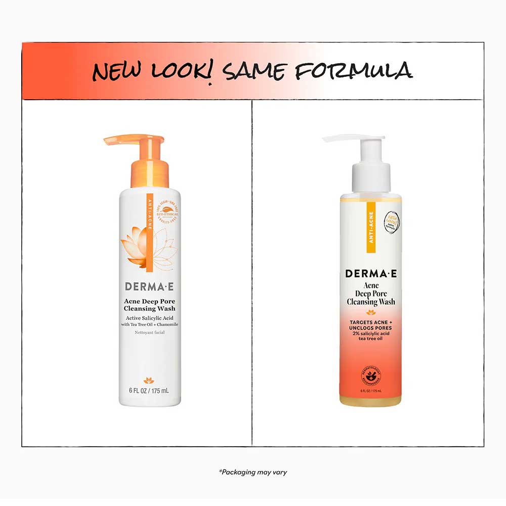 DermaE Natural Bodycare Acne Deep Pore Cleansing Wash New Look