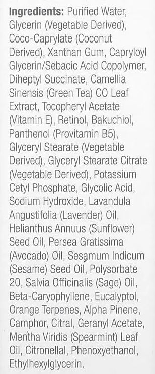 DermaE Natural Bodycare Anti Aging Regenerative Serum Ingredients