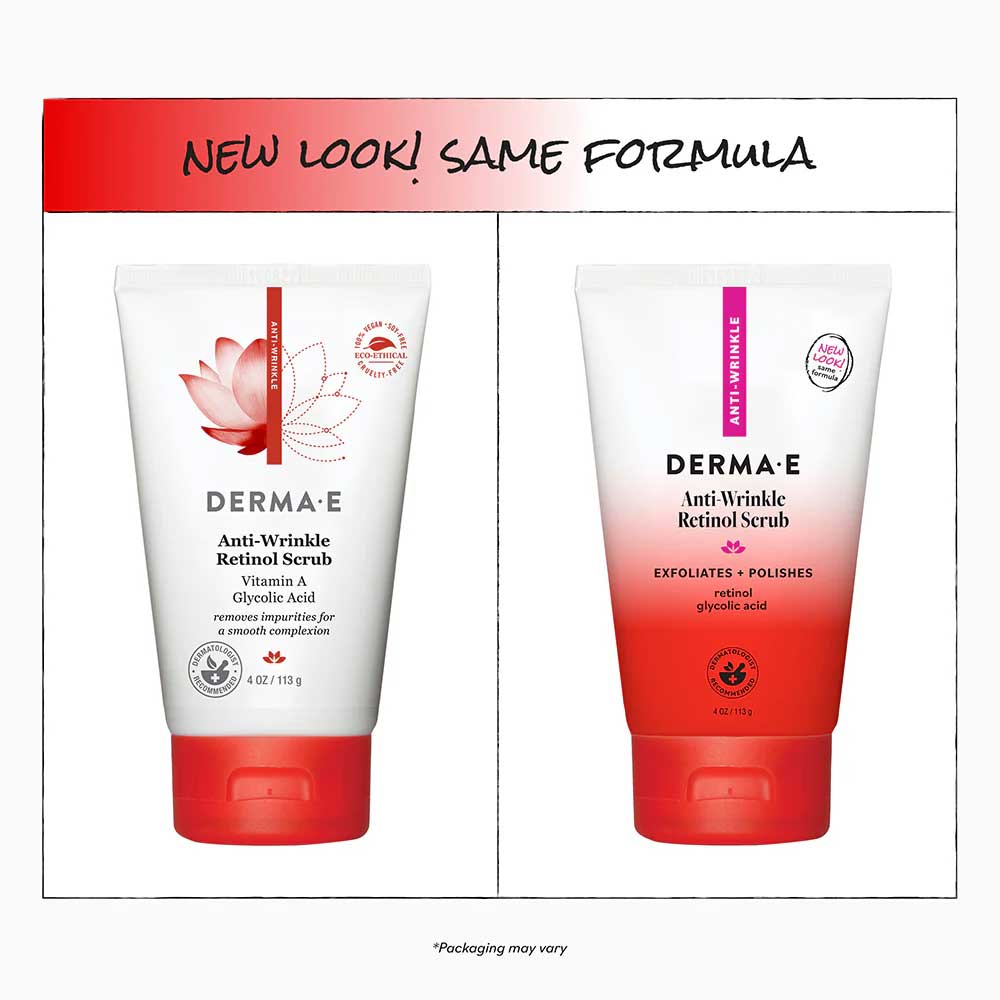 DermaE Natural Bodycare Anti-Wrinkle Retinol Scrub New Look