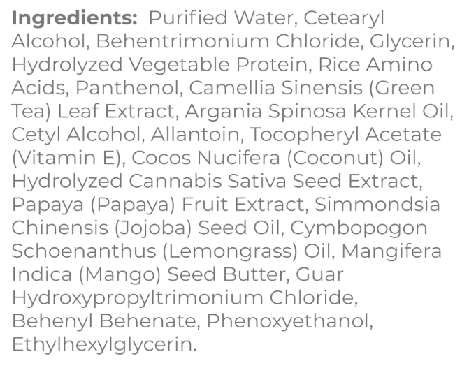 DermaE Natural Bodycare Recover & Repair Deep Conditioning Treatment Mask Ingredients