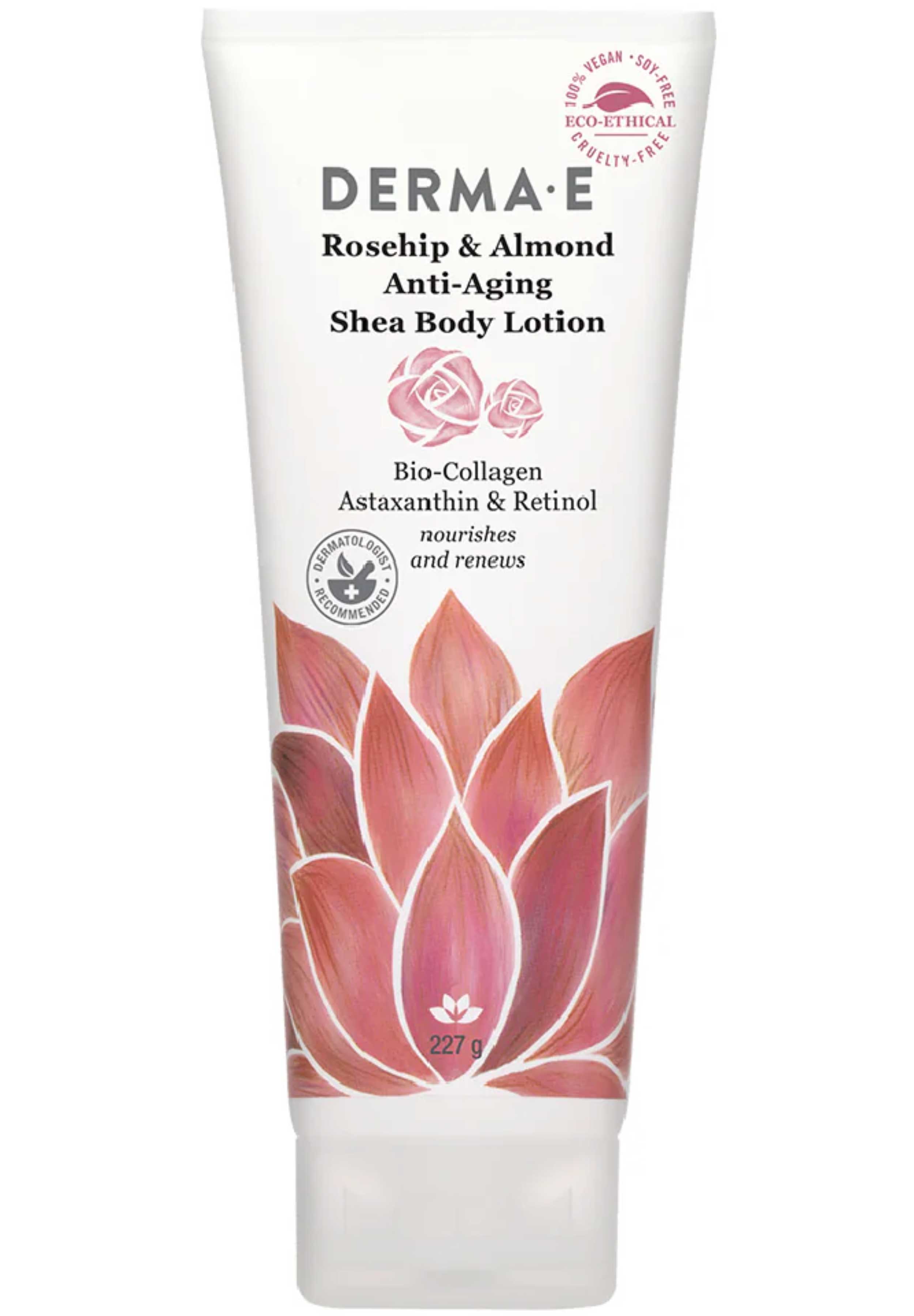 DermaE Natural Bodycare Rosehip & Almond Anti-Aging Shea Body Lotion
