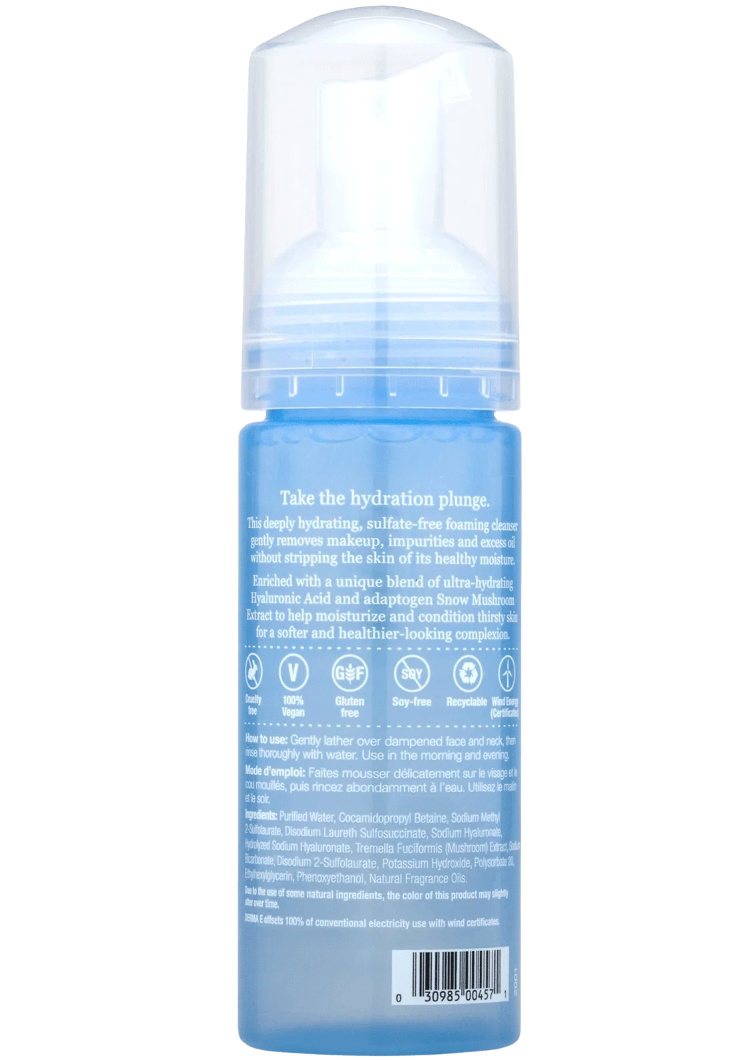 DermaE Natural Bodycare Ultra Hydrating Alkaline Cloud Cleanser Ingredients