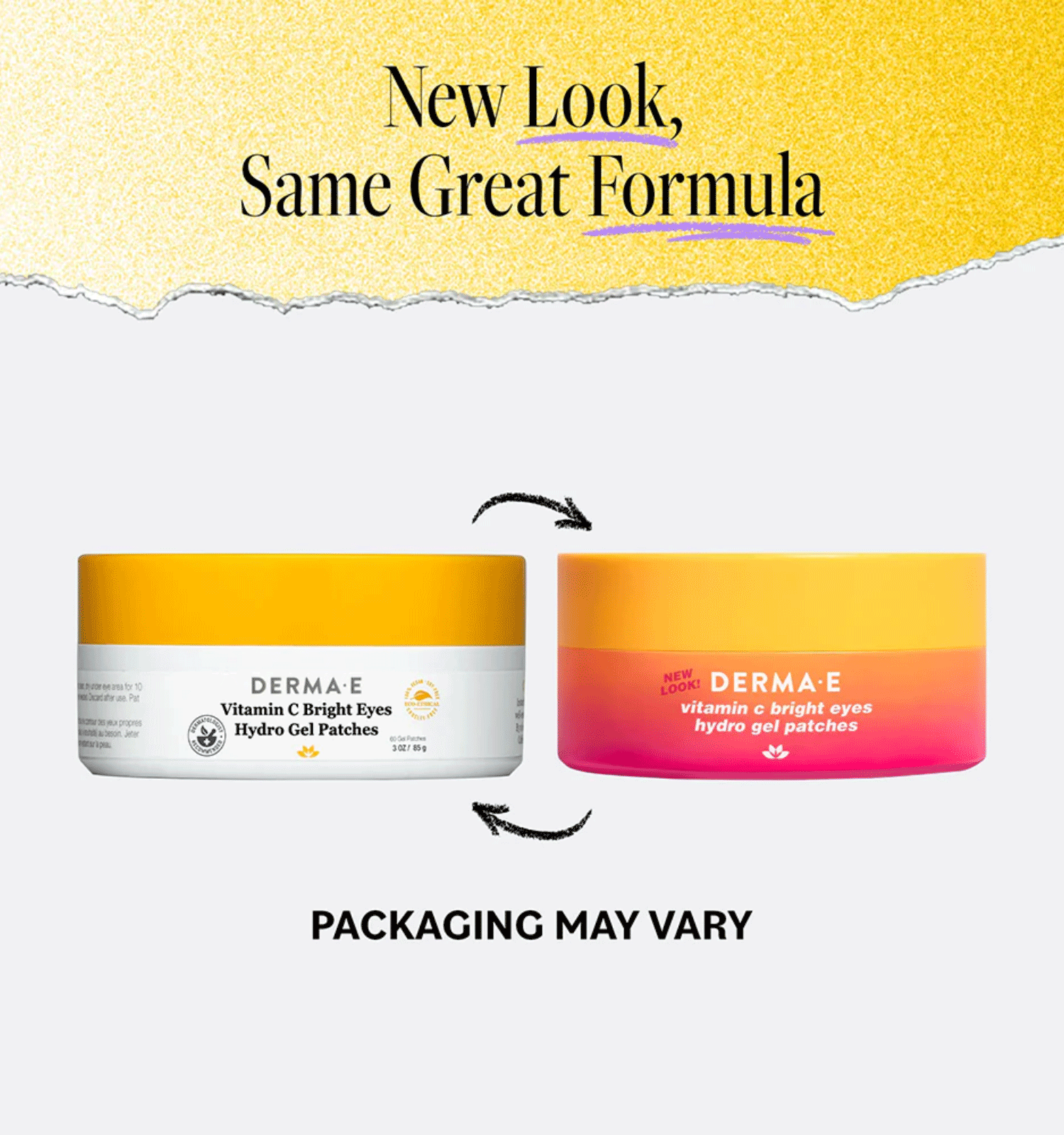 DermaE Natural Bodycare Vitamin C Bright Eyes Hydro Gel Patches New Look