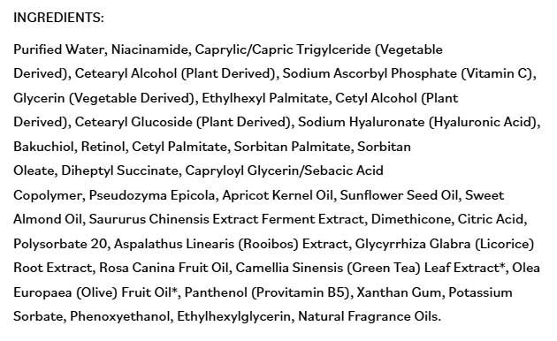 DermaE Natural Bodycare Vitamin C Intense Night Cream Ingredients