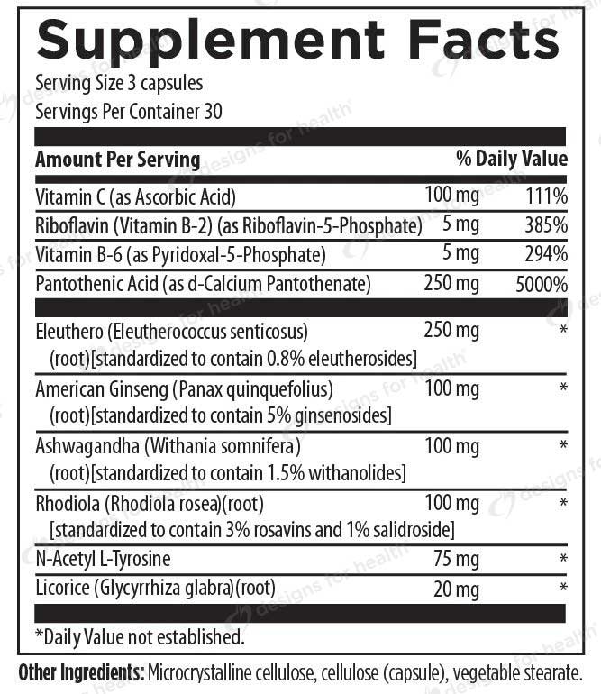 Designs For Sport Adrenal Flow Ingredients