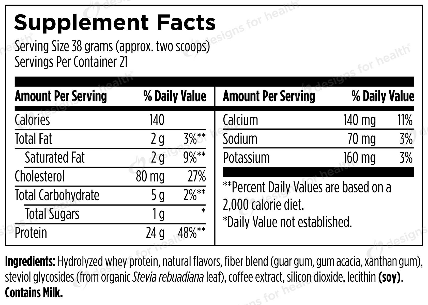 Designs For Sport Hydrolyzed ISO-Whey Protein Ingredients
