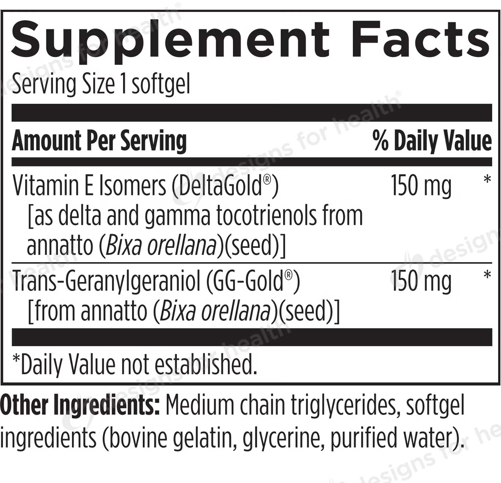 Designs for Health Annatto-E GG Ingredients