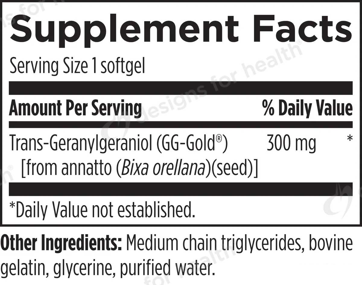 Designs for Health Annatto-GG 300 Ingredients