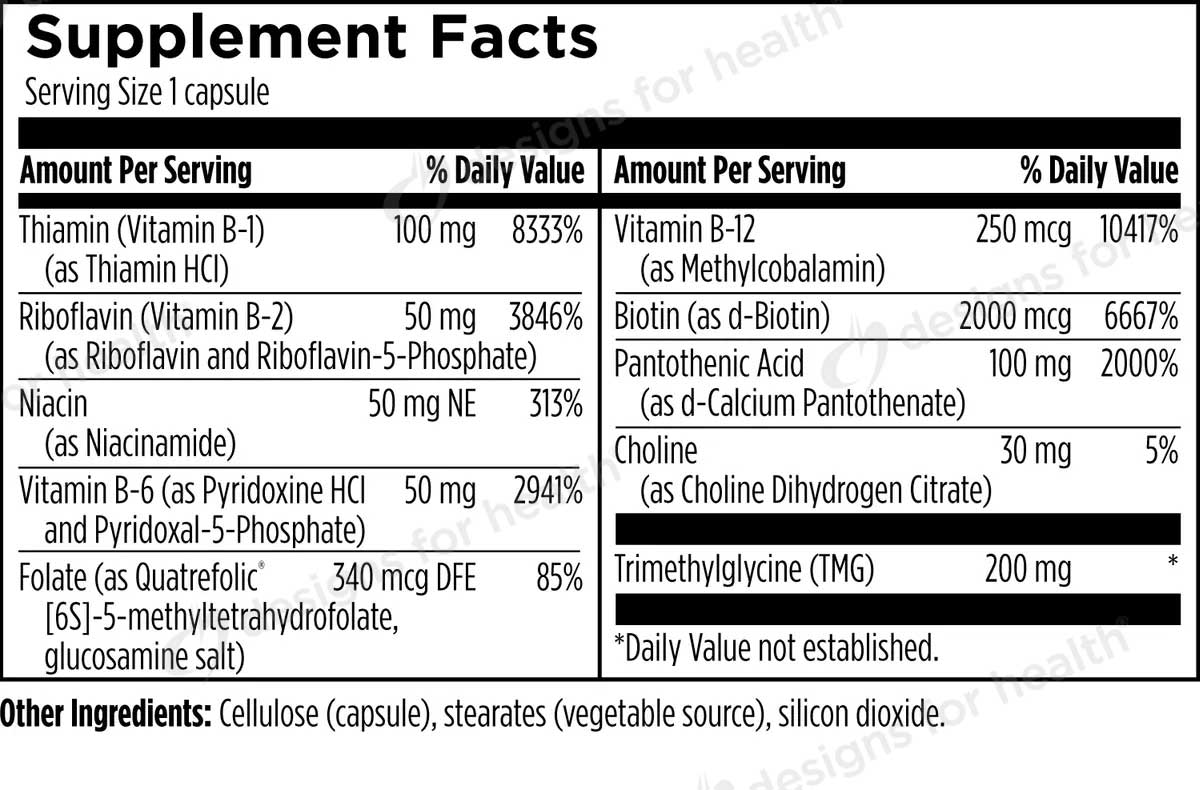 Designs for Health B-Supreme Ingredients
