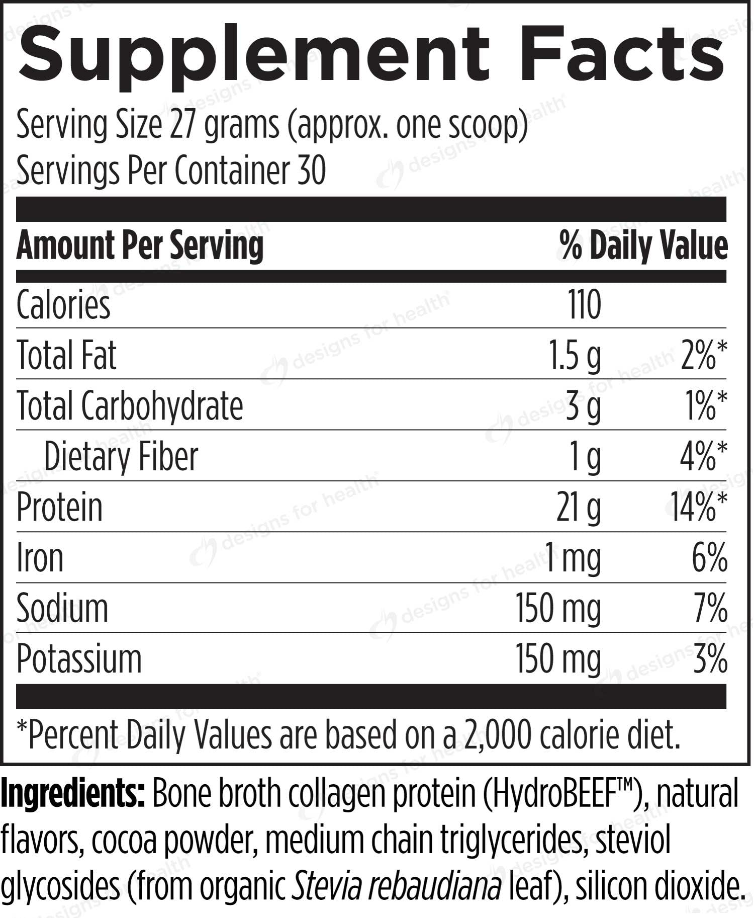 Designs for Health Bone Broth Protein (Formerly PurePaleo) Ingredients