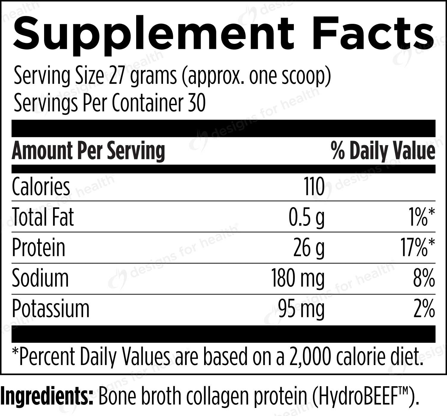 Designs for Health Bone Broth Protein (Formerly PurePaleo) Ingredients